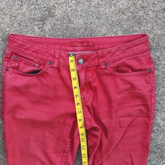 PrAna Kara Organic Cotton Jeans Straight Leg Faded Red Women's Pants Size 6 / 28 - Picture 9 of 14